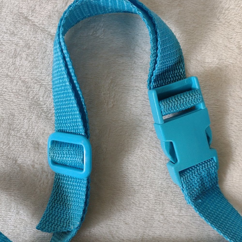 Vintage 90s EastSport Fanny Pack Belt Bag Retro Turquoise Fabric - Picture 3 of 4
